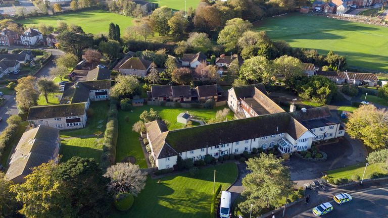 Police at Gainsborough Care Home in Swanage. Picture: PA