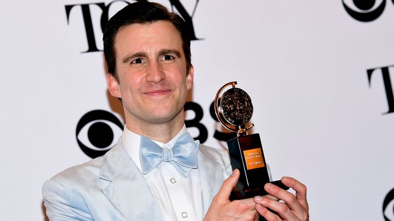 Gavin Creel poses with his Tony award in 2017
Pic: Invision/AP