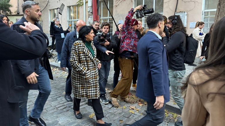 President Salome Zourabichvili after casting her vote