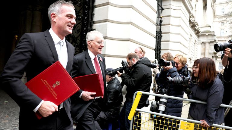 Peter Kyle and Hilary Benn.
Pic: Reuters