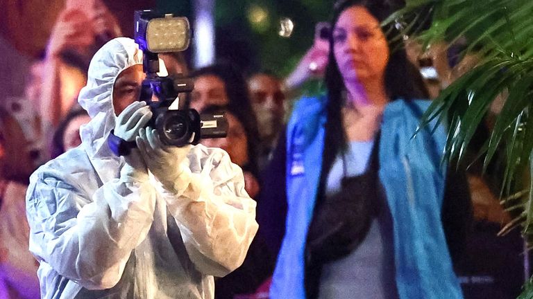 Forensics at the hotel.  Pic:: Reuters