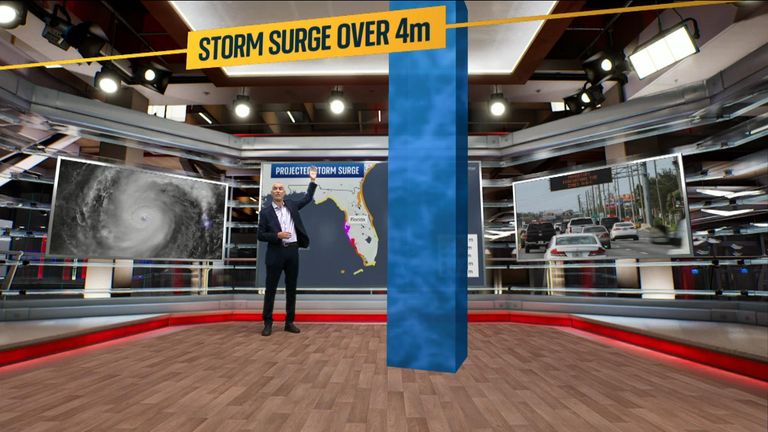 Hurricane Milton is yet to make landfall in Florida, but its effects are already being felt along the state&#39;s west coast.