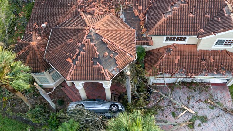 A tornado ripped through The Preserve development in Wellington, Florida. Pic: Reuters