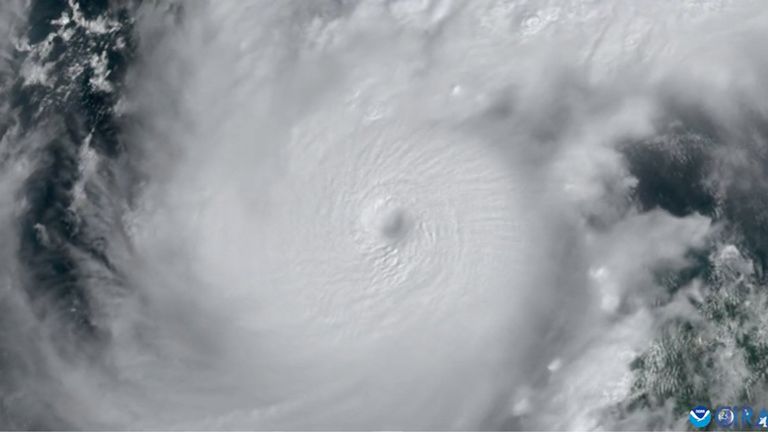 Hurricane Milton on 7 October. Pic: Reuters/CSU/CIRA & NOAA