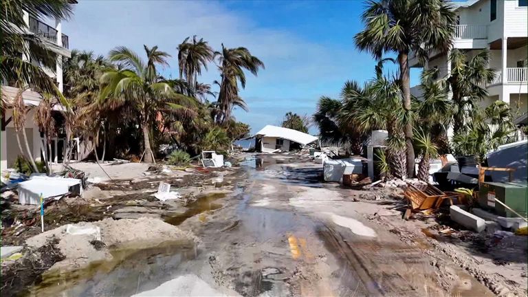 The aftermath of Hurricane Milton. Pic: NBC