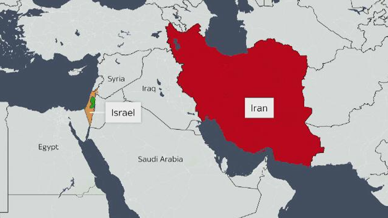 A map showing Israel, Syria, and Israel