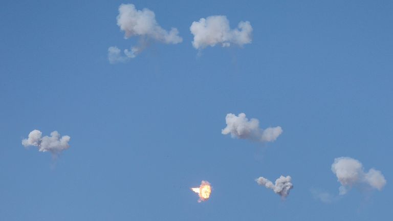 Israel's Iron Dome in action. Pic: Reuters