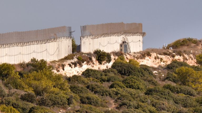 Israeli borderline  wall