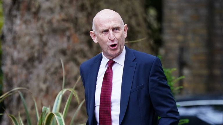 Defence Secretary John Healey arrives in Downing Street, London, for a Cabinet meeting. Picture date: Tuesday October 8, 2024. PA Photo. See PA story POLITICS Cabinet . Photo credit should read: Ben Whitley/PA Wire