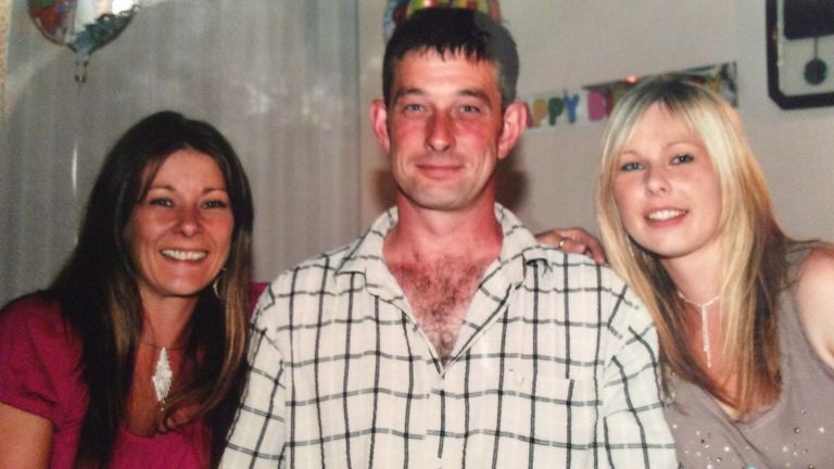 SSgt McKelvie with sisters Jacqueline Welsh, left, and Cheryl Scott, right. Pic: HSE