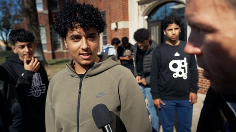 Jubran Ali, 18, who thinks Trump is a 'safer bet' than Harris