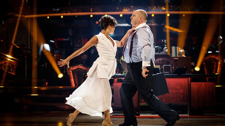 Wynne Evans and Katya Jones.  Pic: BBC/PA