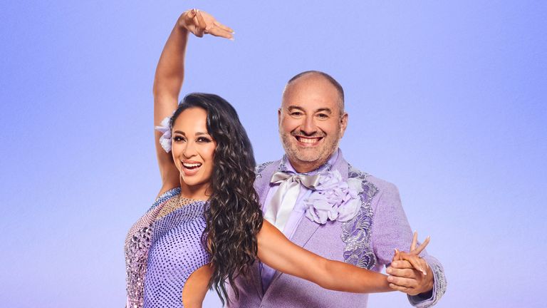 Katya Jones with dance partner Wynne Evans .
Pic:BBC