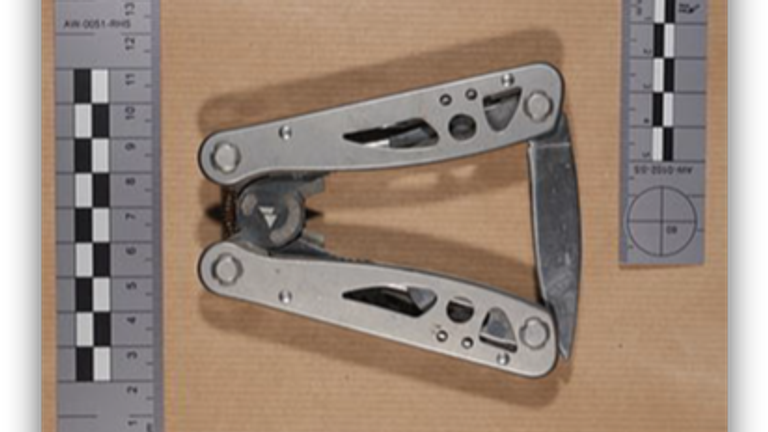 The knife that was used in the attack. Pic: CPS