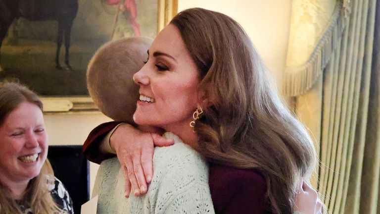 02/10/2024, London, UK. The Prince and Princess of Wales meeting young photographer Liz Hatton and family at Windsor Castle. Picture by Andrew Parsons / Kensington Palace