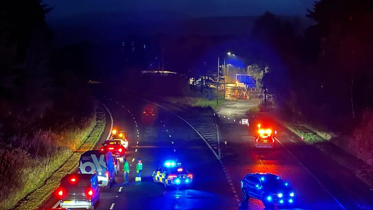 The fatal crash that killed five people took place on the M6. Pic: North Yorkshire Weather Updates