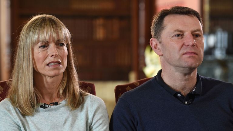 File photo dated 30/04/17 of Kate and Gerry McCann, whose daughter Madeleine disappeared from a holiday flat in Portugal seventeen years ago. They have released a statement on the 17th anniversary of her disappearance, saying "the absence still aches". Earlier this week, it was confirmed that up to a further ..192,000 has been granted by the Home Office for the Scotland Yard investigation into Madeleine's disappearance. Issue date: Friday May 3, 2024. PA Photo. See PA story POLICE Portugal. Photo credit should read: Joe Giddens/PA Wire....                                                                                                                                              