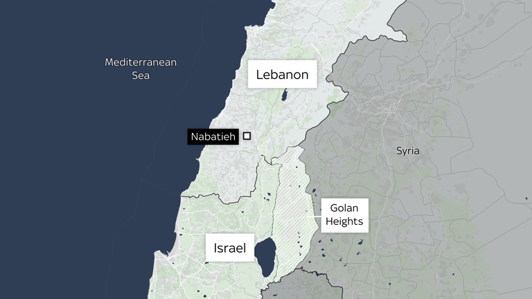 Map showing Nabatieh.