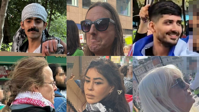 Some of the people the Metropolitan Police have asked the public to help identify. Pics: Met Police