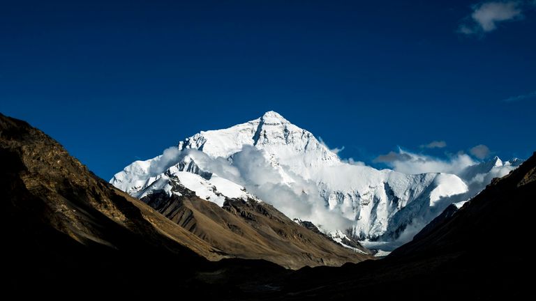 The North Face of Mount Everest. Pic: AP