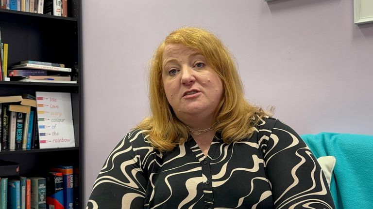 Stormont Justice Minister Naomi Long speaks at the launch of the Domestic and Sexual Abuse Strategy at the NSPCC Northern Ireland headquarters in north Belfast. The new interdepartmental strategy aims to tackle domestic and sexual abuse head on, as part of a seven-year strategy that aims to protect and support people at risk, bring perpetrators to justice and make Northern Ireland a to create a place where domestic violence and sexual abuse occur. not tolerated. Date of photo: Wednesday, September 25, 2024. PA Photo. See PA story ULSTER Strategy. Photo credit should read: Rebecca Black/PA Wire