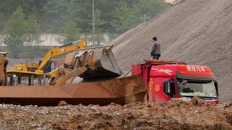 A critical mineral processing facility in southern China's Yunnan province