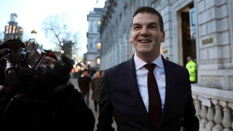 Former chief Brexit negotiator Olly Robbins is Sue Gray's top pick for cabinet secretary. Pic: Reuters