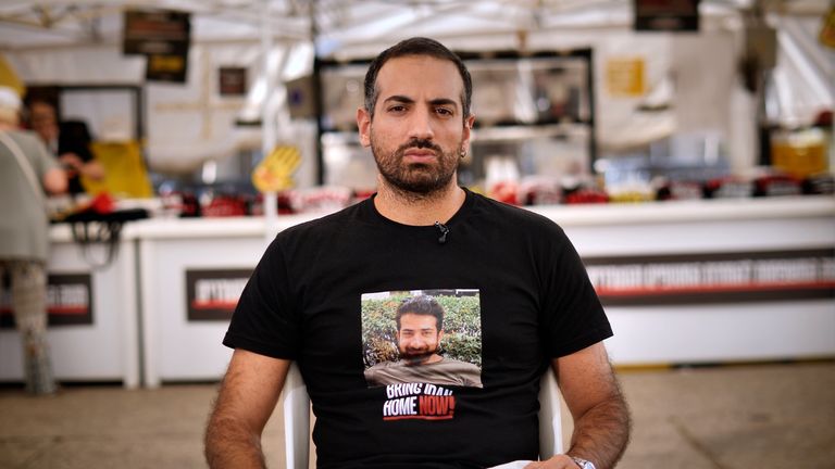 Omri, brother of Israeli hostage Idan Shtivi, Tel Aviv