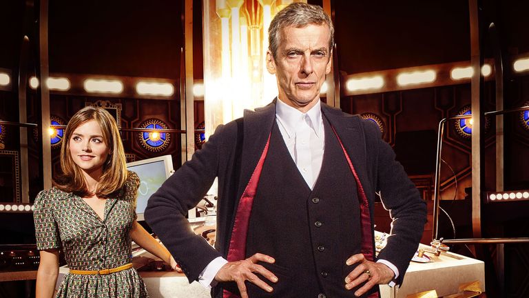 Capaldi as the Twelfth Doctor in the 60th Anniversary Special alongside Jenna Coleman. Pic: BBC