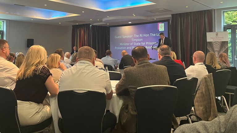 James Timpson speaks at a meeting of the Prisons Governors' Association.