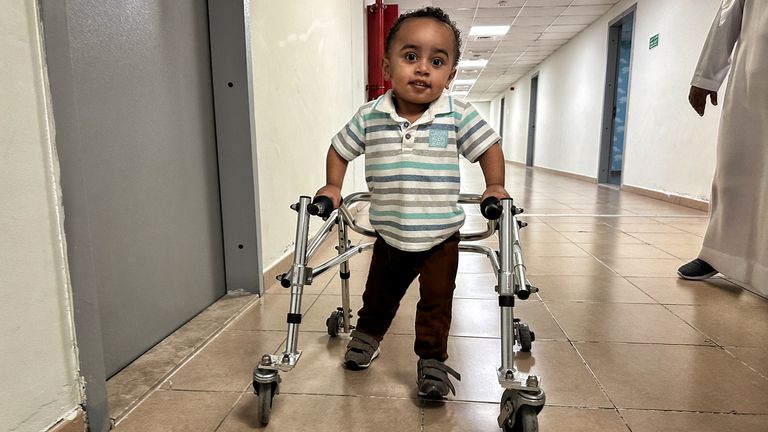 Baby Rakan's parents were denied permission to leave Gaza