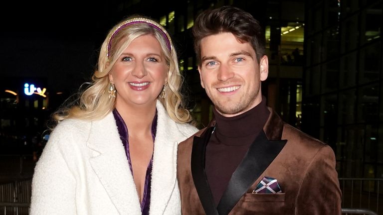 Rebecca Adlington (left) and husband Andy Parsons arrive for the 2023 BBC Sports Personality of the Year Awards held at MediaCityUK, Salford. Picture date: Tuesday December 19, 2023. Pic: PA 