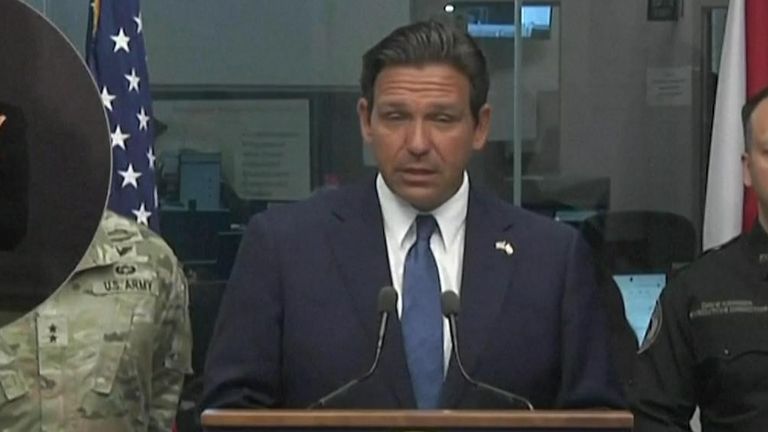 Mr DeSantis also thanked emergency workers who were involved in the operation.