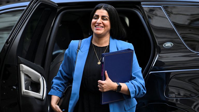 Shabana Mahmood arrives 10 Downing Street.
Pic: Reuters