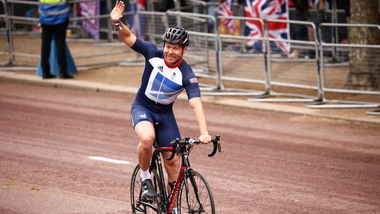Sir Chris Hoy at the Platinum Jubilee pageant in 2022. Pic: Reuters