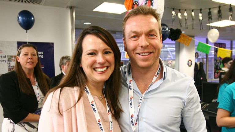 Sir Chris Hoy and Lady Sarra Hoy in 2017. Pic: Rex Features