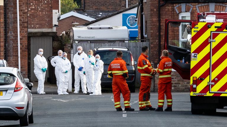 File photo dated 29/10/24 of emergency services near the scene in Hart Street, Southport, of a knife attack where three children died. Axel Rudakubana, 18, who is accused of the knife-attack murder of three girls at a Taylor Swift-themed dance class in Southport, has been charged with a terror offence and producing the deadly poison ricin which was found in his home.Issue date: Tuesday October 29, 2024.