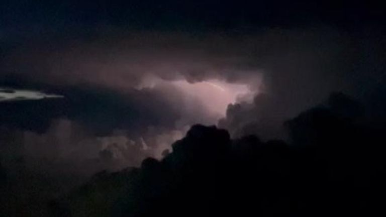 Spain: Deadly Storm Dana seen from the sky by pilot | World News | Sky News