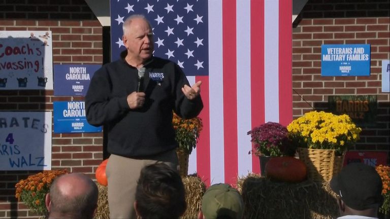 Tim Walz in North Carolina