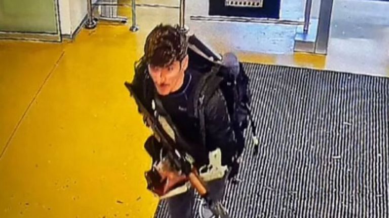 A CCTV image purporting to show one of the attackers