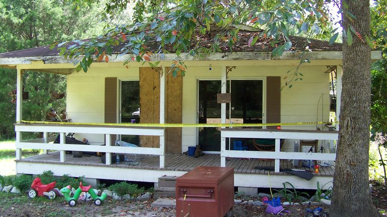 The home near Citronelle where Dearman killed five people. Pic: AP 