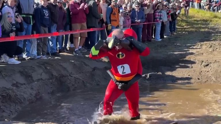 Annual wife-carrying championship takes place, with beer and cash up for grabs