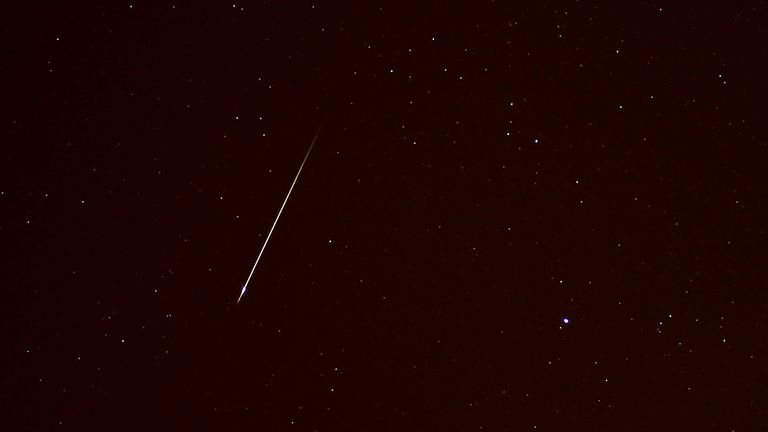 Observer of the Orionid shower catches a shot in 2017. Pic: Reuters