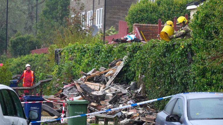 The scene at Violet Close in Benwell, Newcastle-Upon-Tyne.
Pic: PA