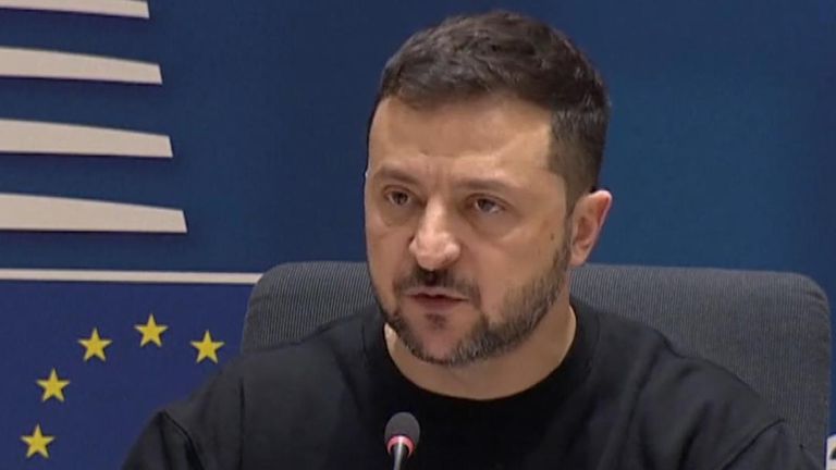 Ο Volodymyr Zelenskyy απευθύνεται στο Ευρωπαϊκό Συμβούλιο στις Βρυξέλλες