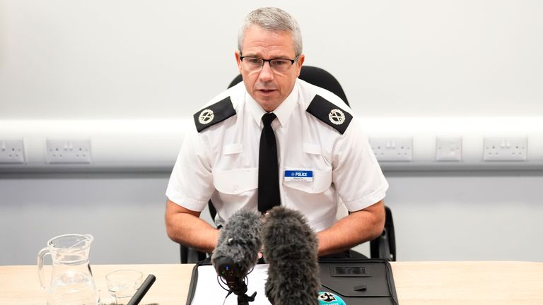 Assistant Chief Constable Wayne Fox speaks to the media at Fulford Police Station.
Pic PA