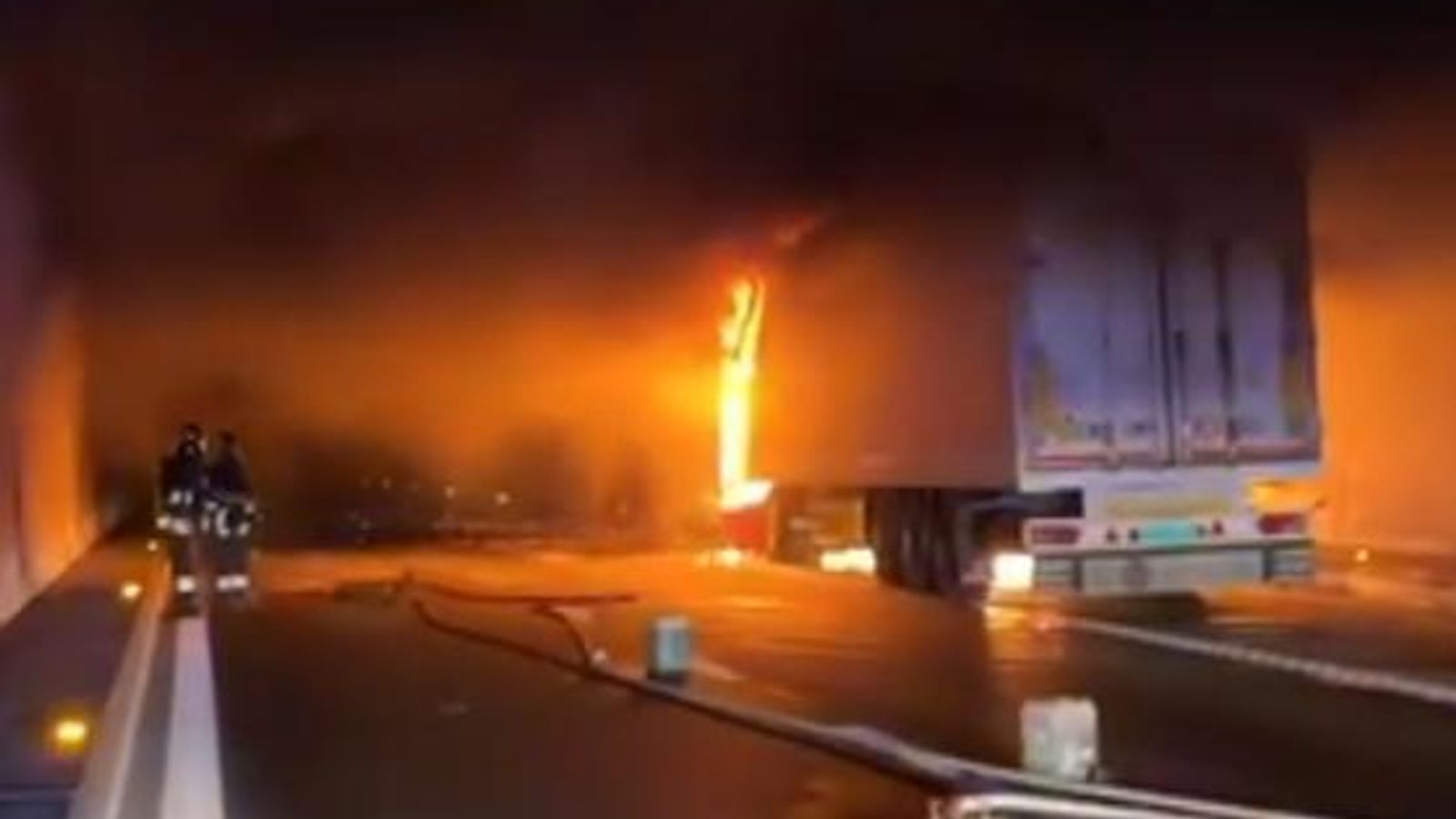 Italy: Fire rescue teams save family after truck fire | News UK Video ...