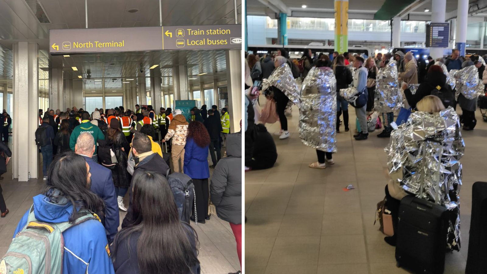 Gatwick latest: Two people allowed to continue with journeys after being detained during Gatwick security incident