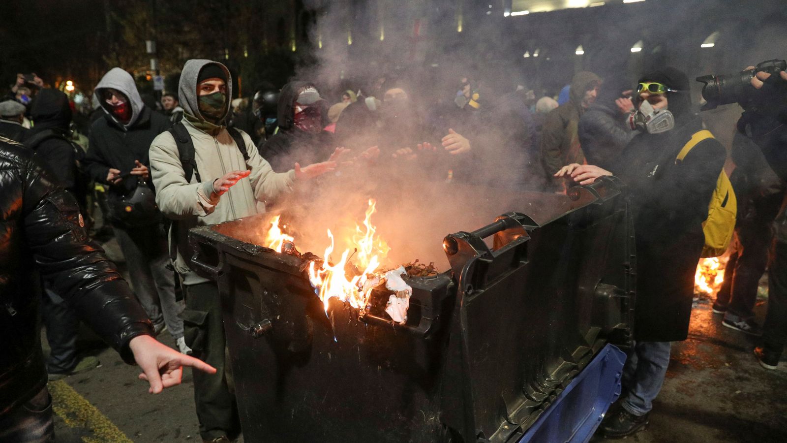 Georgia police use water cannon and pepper spray in Tbilisi as protests continue over suspension of EU membership talks | World News