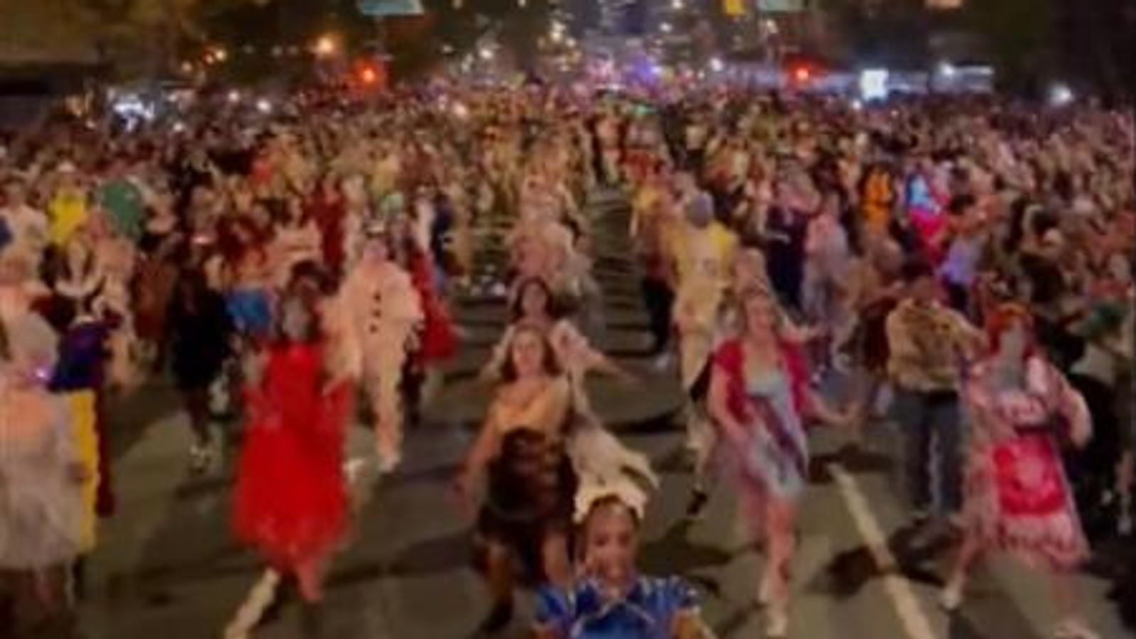 Halloween Annual New York Halloween Parade flashmob breaks out News